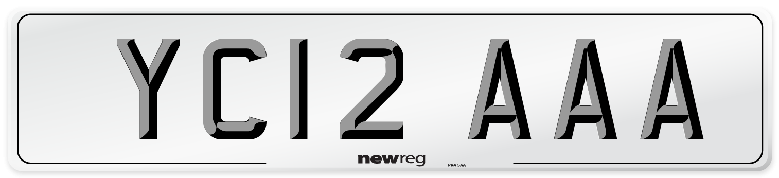 YC12 AAA Number Plate from New Reg